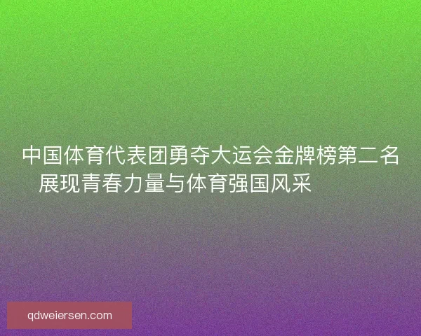 中国体育代表团勇夺大运会金牌榜第二名展现青春力量与体育强国风采 🏅🇨🇳